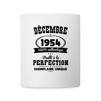 70. Jahrestag - Dezember 1954 Perfektion - Tasse - Weiß - Vorne