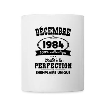 40-jähriges Jubiläum - Dezember 1984 Perfektion - Tasse - Weiß - Vorne