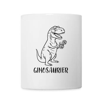 Ginosaur - Trex - Gin - Jeu de mots - Mug blanc - blanc - Devant