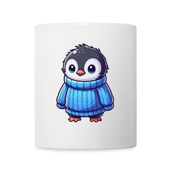 Cute Penguin Cartoon Clothes Humorous - Mug - white - Front