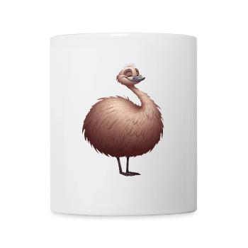 Süßer Emu Vogel im Cartoon-Stil - Tasse - Weiß - Vorne