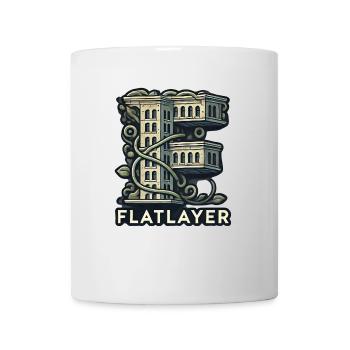 Flatlayer Techno - Tasse - Weiß - Vorne