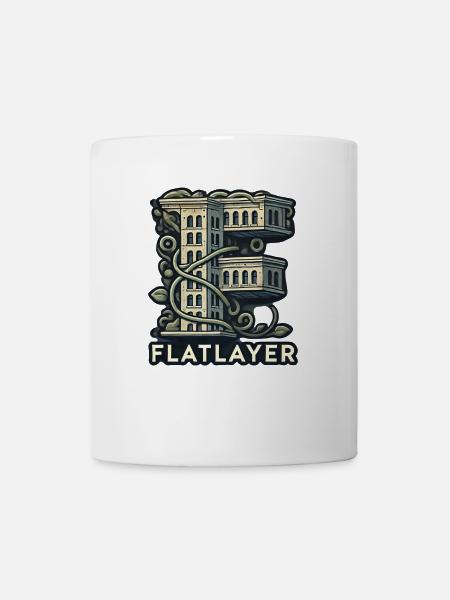 Flatlayer Techno - Tasse - Weiß