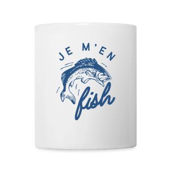 T-shirt pour Pêcheur-Je m'en fish - Mug blanc - blanc - Devant