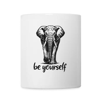 Elephant - Be yourself - Tusk - Ivory - Mug - white - Front