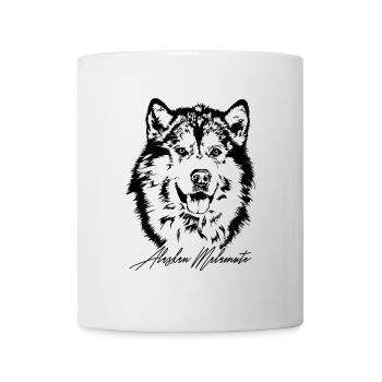 ALASKAN MALAMUTE Portrait Le cadeau des chiens de Wilsign - Mug blanc - blanc - Devant