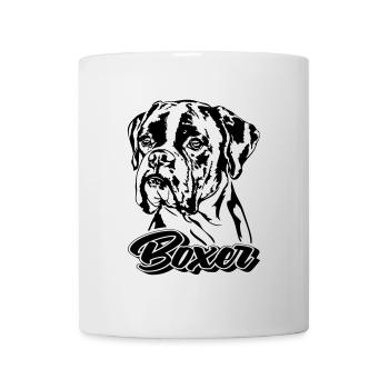 BOXER chien portrait chien chiens Wilsigns - Mug blanc - blanc - Devant