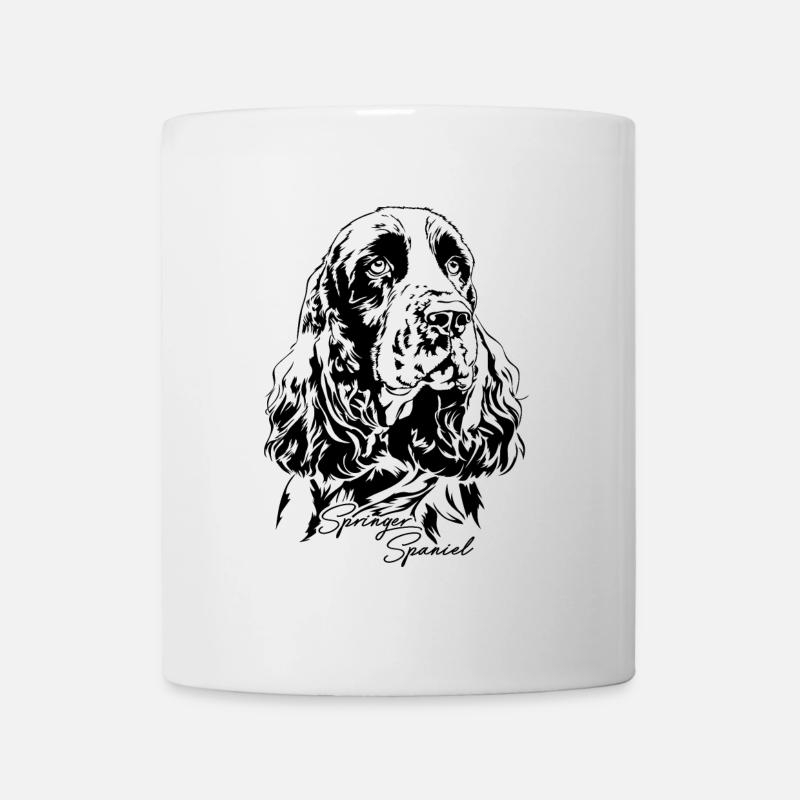 SPRINGER SPANIEL Portrait Wilsigns Hunde Jagdhunde - Tasse - Weiß