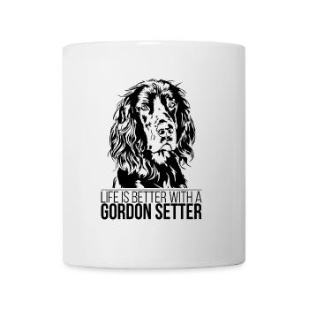 GORDON SETTER life is better Hunde Spruch Wilsigns - Mug - white - Front