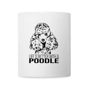 La vie de caniche est meilleure Chiens Dire Wilsigns - Mug blanc - blanc - Devant