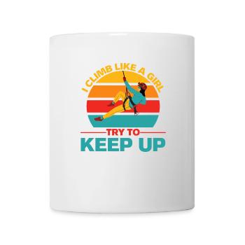 Climb Like A Girl Mountain Climbing - Mug - white - Front