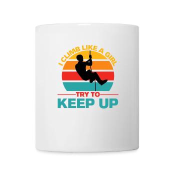 Canyoning Climb Like A Girl Girl Rock Climbing - Mug - white - Front