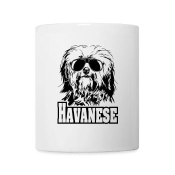HAVANESE cool sunglasses dogs dog - Mug - white - Front