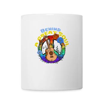 LGBTQ Peace Soul Spruch Freiheit Hippie Gitarre - Tasse - Weiß - Vorne
