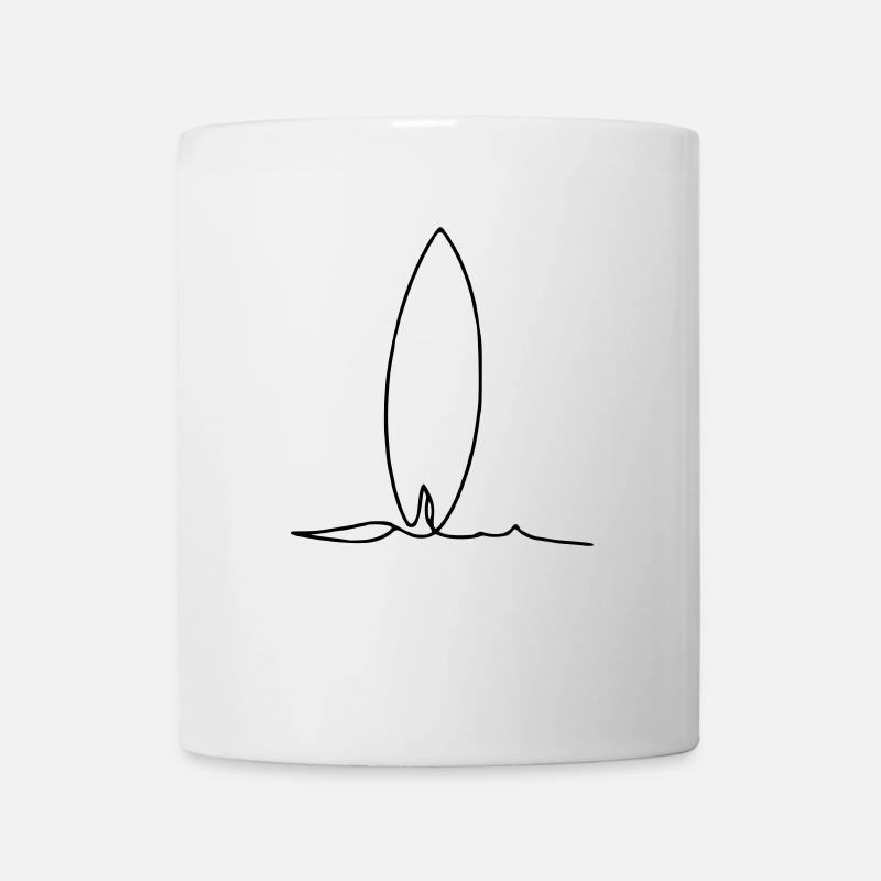 Surfboard One line - Mug - white