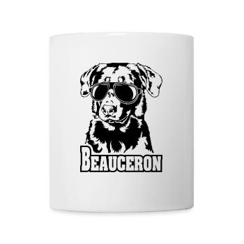 BEAUCERON cool sunglasses dogs dog Wilsigns - Mug - white - Front