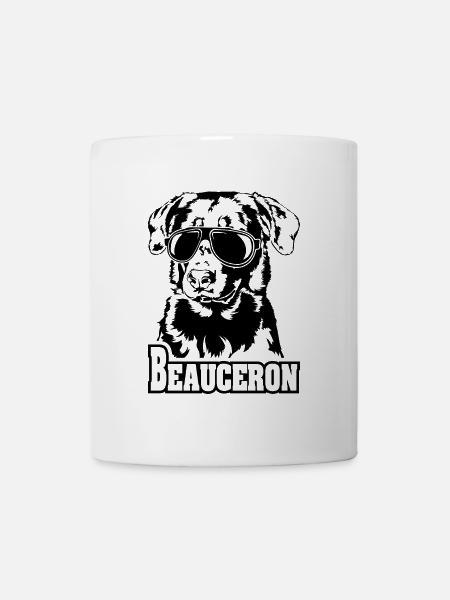 BEAUCERON lunettes de soleil fraîches chiens chien Wilsigns - Mug blanc - blanc