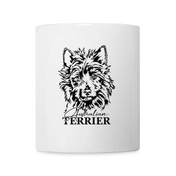 AUSTRALIAN TERRIER Hunde Portrait Hund Wilsigns - Tasse - Weiß - Vorne