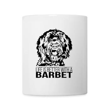 La vie de BARBET est meilleure chienne en disant chien Wilsigns - Mug blanc - blanc - Devant