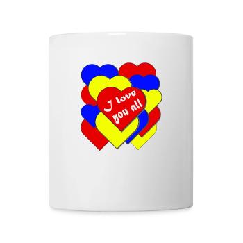 My heart loves you all, in bright colors - Mug - white - Front