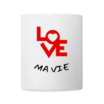 Love ma vie - Mug blanc - blanc - Devant