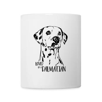 Aimé par un Dalmatien Dalmatien Chiens Wilsigns - Mug blanc - blanc - Devant