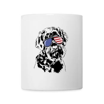 GIANT Schnauzer America Flag Dogs Wilsigns - Mug blanc - blanc - Devant