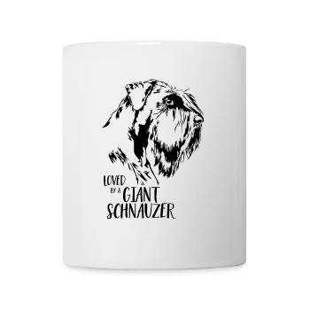 Loved by a Giant Schnauzer Hundespruch Wilsigns - Tasse - Weiß - Vorne