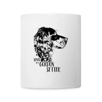 Loved by a Gordon Setter Dog Saying Hunting Dogs - Mug - white - Front