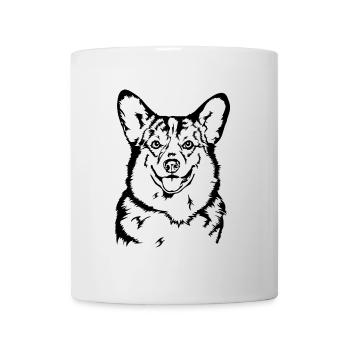Gallois Corgi Portrait Chien Portrait Chiens Wilsigns - Mug blanc - blanc - Devant