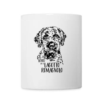 Loved by a Lagotto Romagnolo Hundespruch Hunde - Tasse - Weiß - Vorne