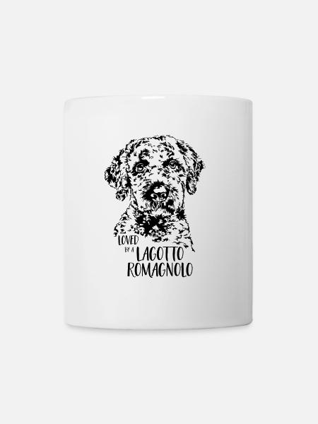 Aimé par un chien Lagotto Romagnolo disant chiens - Mug blanc - blanc