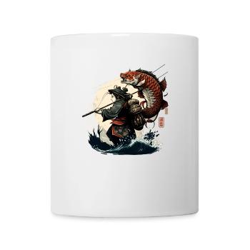 Japanese warrior catches a big fish - Mug - white - Front