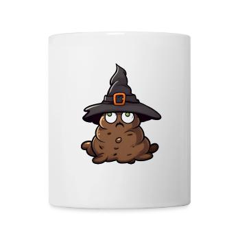 Funny Halloween poop pile with witch hat. - Mug - white - Front