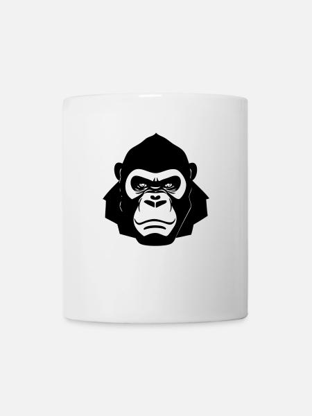 Gorille coriace dans le style cartoon - Mug blanc - blanc