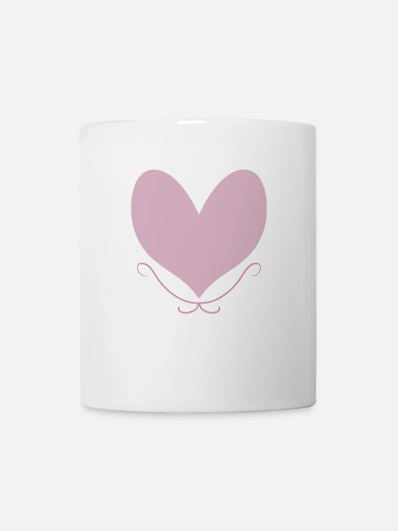 COEUR Rose - Mug blanc - blanc