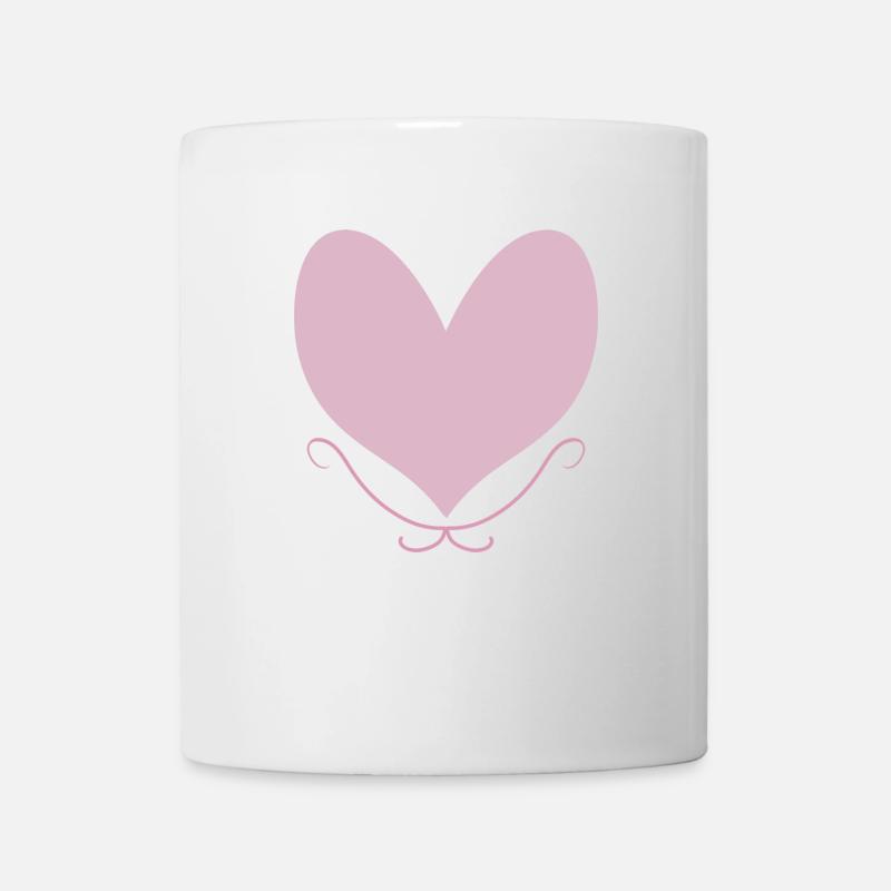 COEUR Rose - Mug blanc - blanc