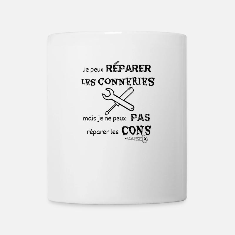 Réparer les cons - Mug blanc - blanc