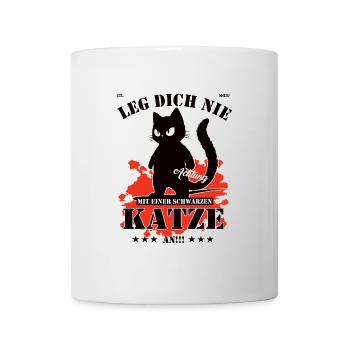 Ne plaisantez pas avec un chat noir ! - Mug blanc - blanc - Devant