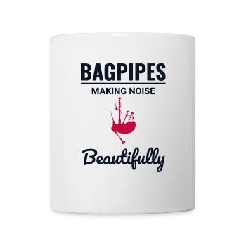 Instrument de joueur de cornemuse Musique écossaise - Mug blanc - blanc - Devant