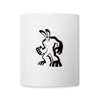 Muscular bunny silhouette design - Mug - white - Front