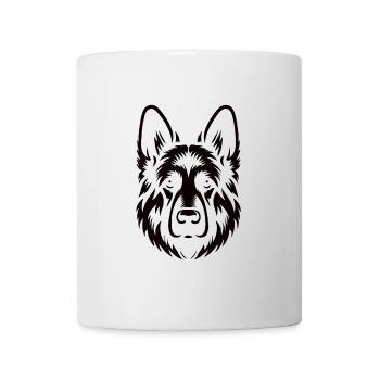 German Shepherd silhouette design - Mug - white - Front