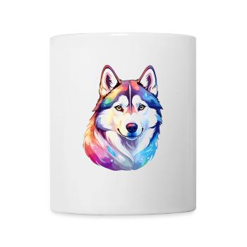 Husky de Sibérie Aquarelles - Mug blanc - blanc - Devant