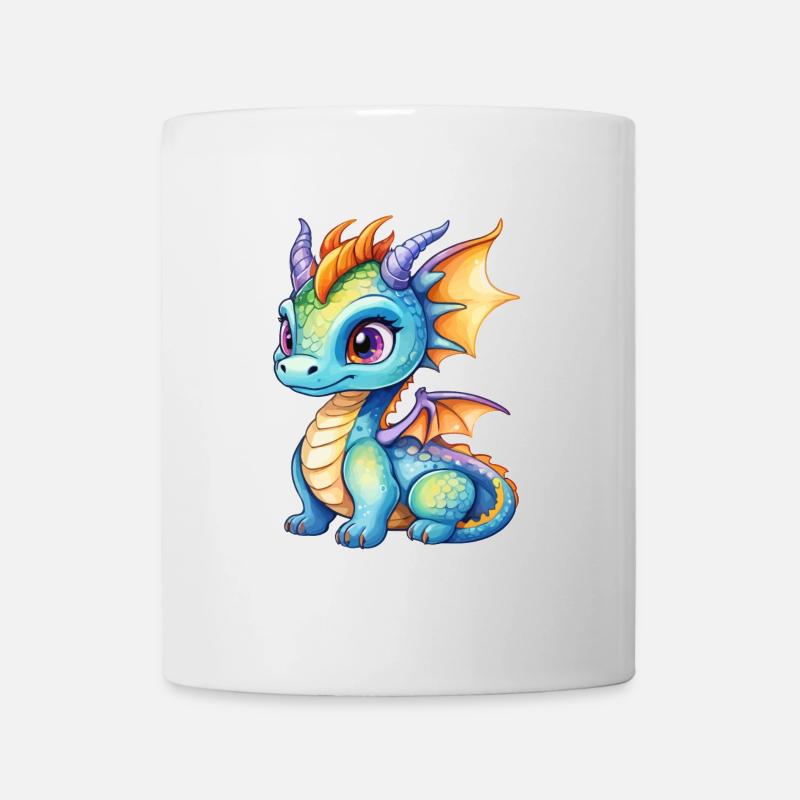 Drache Wasserfarben - Tasse - Weiß