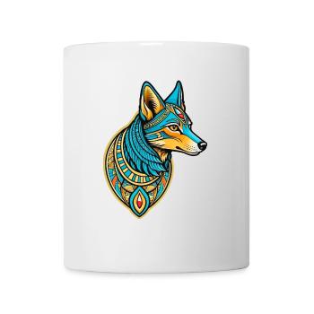 Chacal Égyptien Néo Traditionnel - Mug blanc - blanc - Devant