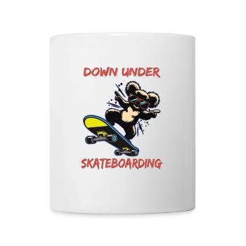 Down Under Skateboarding - Skateur Koala drôle - Mug blanc - blanc - Devant