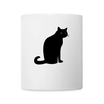 Creepy Black Cat Halloween - Mug - white - Front