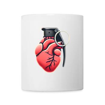 Explosive Herzgranate Design - Tasse - Weiß - Vorne