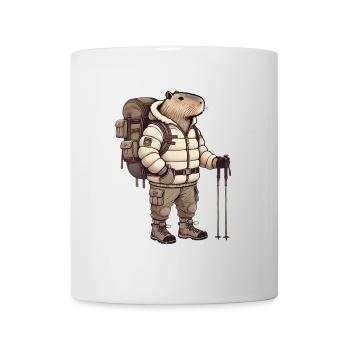 Capybara Adventurer in Mountains - Mug - white - Front