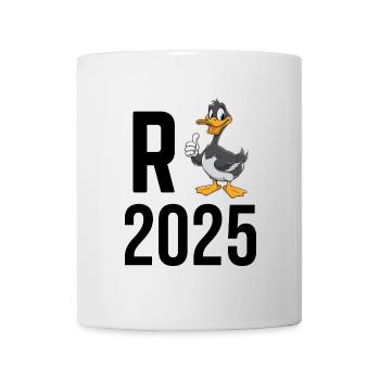 Rente 2025 - Coole Cartoon Ente - Tasse - Weiß - Vorne